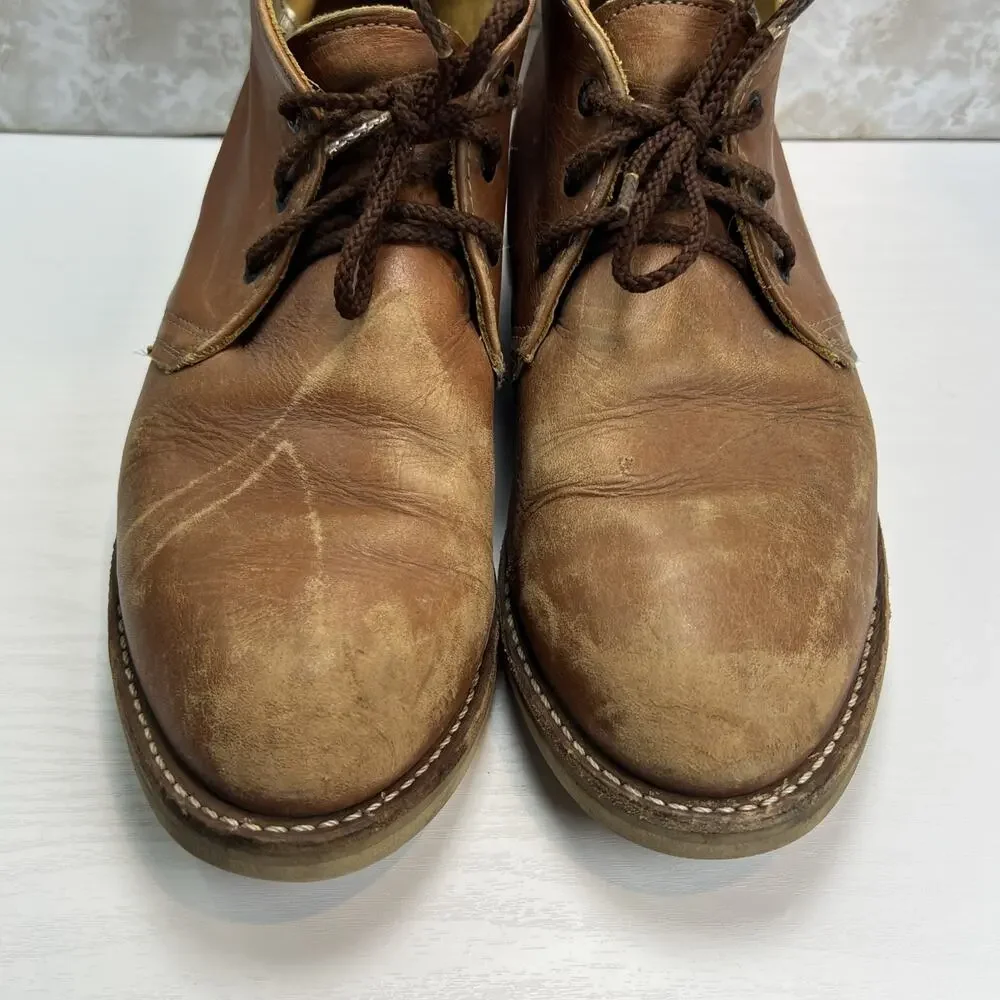Vintage Red Wing 595 Chukka Leather Lace Up Boots Mens Sz 9 D - Made In USA